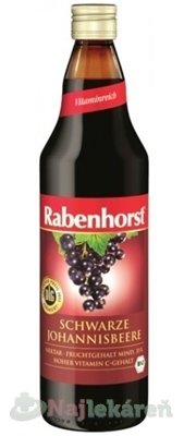 Rabenhorst šťava z čiernych ríbezlí 750 ml Rabenhorst www.bohre.sk