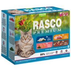 Rasco Premium Sterilized salmon cod duck turkey 12 x 85 g RASCO PREMIUM www.bohre.sk