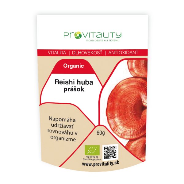 Reishi organic prášok Provitality www.bohre.sk