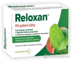 Reloxan Pri pálení záhy mäta 48 žuvacích tabliet HÄLSA Pharma GmbH www.bohre.sk