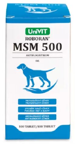 Roboran MSM 500 analgetikum pre psy 100tbl Roboran www.bohre.sk