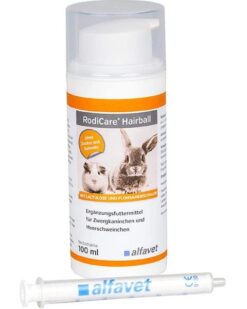RodiCare Hairball na podporu vylučovania chlpov z tráviaceho traktu morčiat a králikov 100ml RodiCare www.bohre.sk