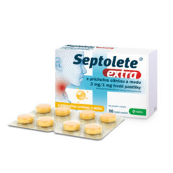 SEPTOLETE Extra citrón a med 16 tvrdých pastiliek Septolete www.bohre.sk