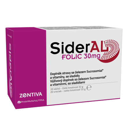 SIDERAL Folic 30 mg 20 vrecúšok SiderAl www.bohre.sk