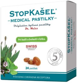 STOPKAŠEL Medical pastilky Dr.Weiss 24 pastilek Stop Kašeľ www.bohre.sk
