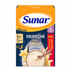 SUNAR Mliečna kaša krupicová na dobrú noc vanilka 6+ XXL balenie 340 g SUNAR www.bohre.sk