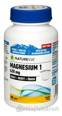 SWISS NATUREVIA MAGNESIUM 1 - 420 mg, 90 ks NatureVIA www.bohre.sk