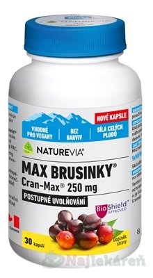 SWISS NATUREVIA MAX BRUSNICE Cran-Max 250 mg na močové cesty 30 kapsúl Swiss Naturevia www.bohre.sk