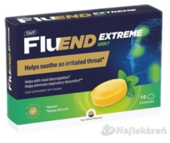 SWP FluEND EXTREME MINT pastilky na cmúľanie 16ks SUN WAVE PHARMA www.bohre.sk