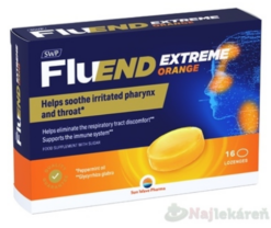 SWP FluEND EXTREME ORANGE pastilky na cmúľanie 16ks SUN WAVE PHARMA www.bohre.sk
