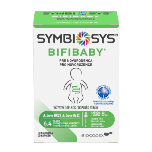 SYMBIOSYS Bifibaby kvapky pre novorodenca 8 ml Symbiosys www.bohre.sk