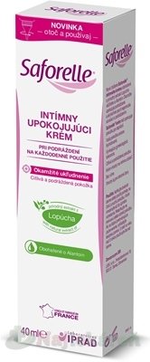 Saforelle INTÍMNY UPOKOJUJÚCI KRÉM na každodenné použitie pri podráždení 40 ml Saforelle www.bohre.sk