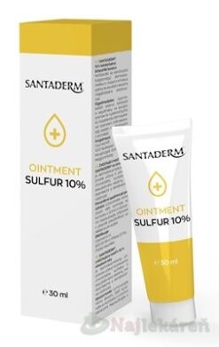 Santaderm zvláčňujúca masť s 10% obsahom síry 30 ml Santaderm www.bohre.sk
