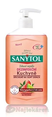 Sanytol dezinfekčné mydlo do kuchyne grapefruit & svieži citrón 250 ml Sanytol www.bohre.sk