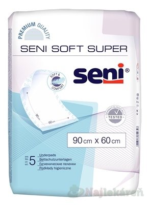 Seni SOFT SUPER NEW hygienické podložky, 90x60cm, 5ks Seni www.bohre.sk