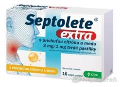 Septolete extra citrón a med na bolesť hrdla 16 pastiliek Septolete www.bohre.sk