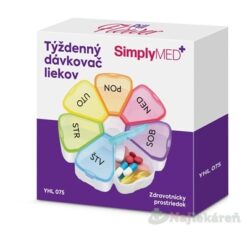 SimplyMed Dávkovač léků týdenní YHL075 Flower SimplyMED www.bohre.sk