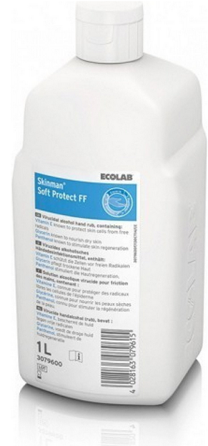 Skinman Soft Protect FF dezinfekčný prípravok na ruky s virucidnou účinnosťou 1000ml ECOLAB www.bohre.sk