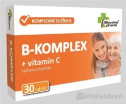 Slovakiapharm B-KOMPLEX + vitamín C, 30 ks Slovakiapharm www.bohre.sk