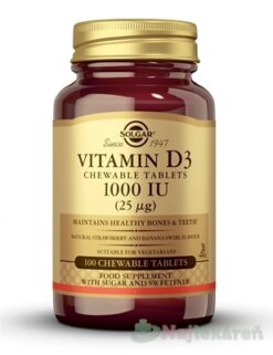 Solgar Vitamin D3 1000 IU 25 mcg 100 softgels Solgar www.bohre.sk
