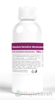 Spiritus cum benzino denaturatus sol.der.1 x 150 g Vulm www.bohre.sk