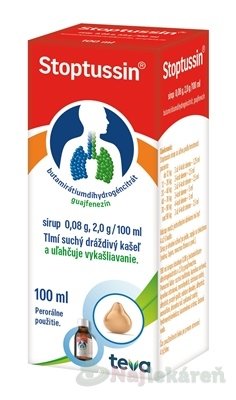 Stoptussin sirup na dráždivý kašeľ 100 ml Stoptussin www.bohre.sk