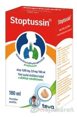 Stoptussin sirup na dráždivý kašeľ 180ml Stoptussin www.bohre.sk