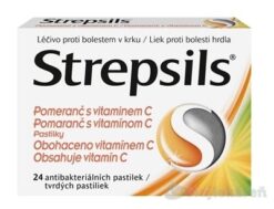 Strepsils pomaranč s vitamínom C 24 pastiliek Strepsils www.bohre.sk