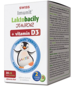 Swiss Imunit Laktobacily Junior + Vitamín D3 30+6 tabliet Simply You www.bohre.sk