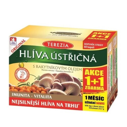 TEREZIA Hliva ustricová s rakytníkovým olejom 60 + 60 kapsúl ZADARMO TEREZIA www.bohre.sk