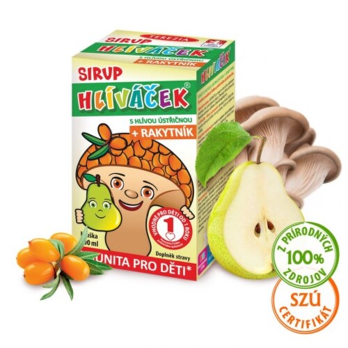 TEREZIA Hliviačik sirup s hlivou s rakytníkom príchuť hruška 100 ml TEREZIA www.bohre.sk
