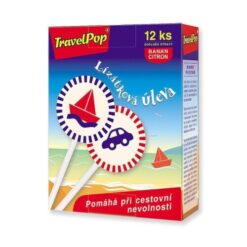 TRAVELPOP Lízanka pri cestovnej nevoľnosti 12 kusov TravelPop www.bohre.sk