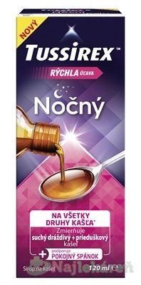 TUSSIREX Nočný sirup 120 ml Tussirex www.bohre.sk