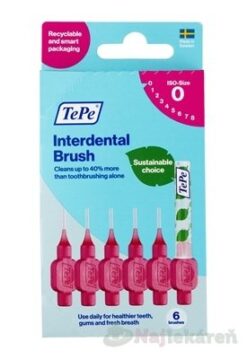 TePe Original bioplastové medzizubné kefky 0,4 mm 6 ks krabička TePe www.bohre.sk