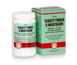 Tekutý púder s mentolom sus.der.1 x 100 g Galvex www.bohre.sk