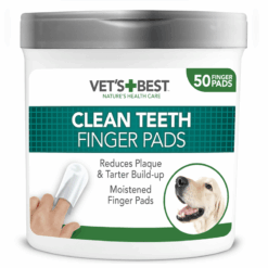 VET´S BEST CLEAN TEATH FINGER PADS čistiaca utierka - náprstok na zuby pre psy 50 ks VET´s BEST www.bohre.sk