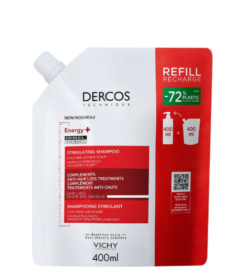 VICHY DERCOS ENERGY+ STIMULATING SHAMPOO stimulujúci šampón náhradná náplň 400 ml Vichy www.bohre.sk