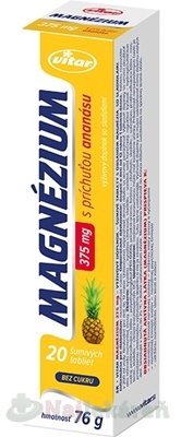 VITAR MAGNÉZIUM 375 mg s príchuťou ananásu  20 ks Vitar www.bohre.sk