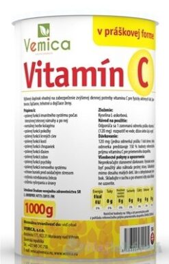 Vemica Vitamín C prášok 1000 g VEMICA www.bohre.sk