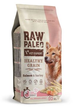 VetExpert Raw Paleo adult Healthy Grain Salmon & Barley granule pre psy 10kg VetExpert www.bohre.sk