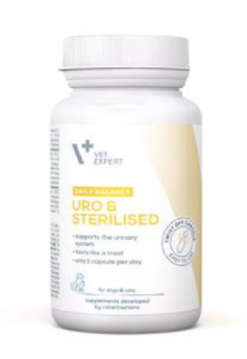 VetExpert Uro&Sterilised (Twix Off) výživový doplnok pre psy a mačky 30 kapsúl VetExpert www.bohre.sk