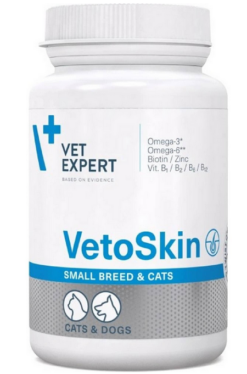 VetExpert VetoSkin small breed dog & cat pre psy a mačky malých plemien na udržanie optimálneho stavu kože 60cps VetExpert www.bohre.sk