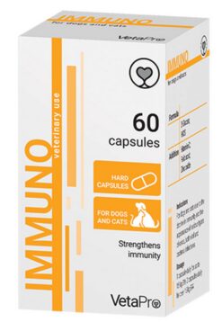 VetaPro Immuno výživový doplnok na posilnenie imunity pre psy a mačky 60cps VetaPro www.bohre.sk