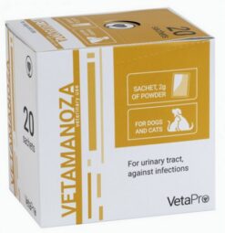 VetaPro Vetamanoza na podporu močového mechúra psov a mačiek 2g x 20 sáčkov VetaPro www.bohre.sk