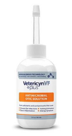 Vetericyn VF plus antimicrobial otic pri podráždení na vonkajšom uchu a vo zvukovode 90ml Vetericyn www.bohre.sk