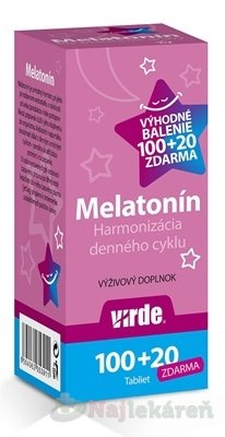 Virde Melatonín 100 + 20 tabliet Virde www.bohre.sk