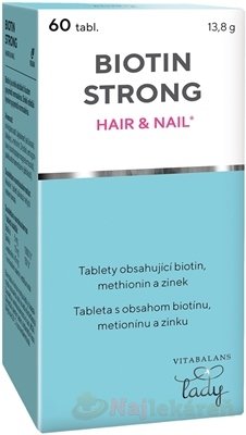 Vitabalans BIOTIN STRONG pre nechty a vlasy 60 tabliet Vitabalans www.bohre.sk