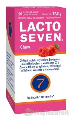 Vitabalans LACTOSEVEN Chew, 50ks LACTOSEVEN www.bohre.sk