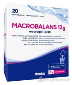 Vitabalans MacroBalans 12 g prášok na perorálny roztok 20 x 12 g vreciek, proti zápche makrogol 4000 Vitabalans Oy www.bohre.sk