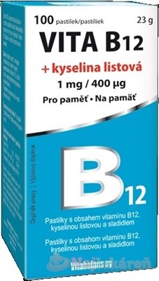 Vitabalans VITA B12 + kyselina listová 100ks Vitabalans www.bohre.sk